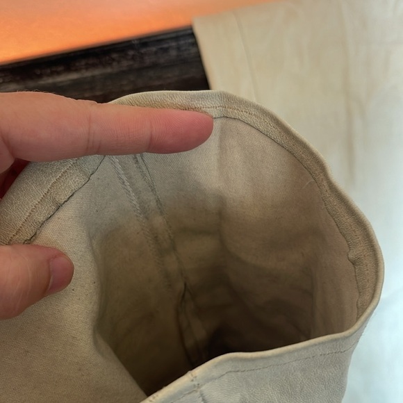 HANDCRAFTED Cream thigh high leggings made from rag & bone leather pants - Picture 5 of 7